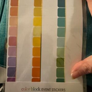 Brand New Color Block Event Stickers 90 Metallic Stickers Back To School Planner